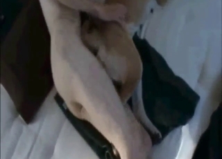 Guy puts his nice boner to great use as he GAPES
