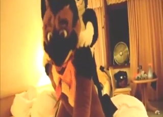 Doggystyle zoophile-style sex with two furries