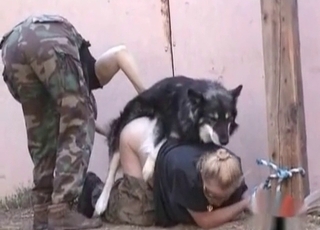 Dog nails a juicy fat ass