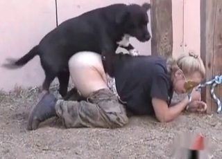 Dog nails a juicy fat ass