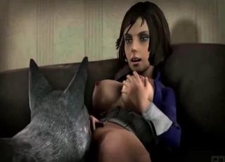 Three dimensional animated video where pair of Dobermans are having bestial sex