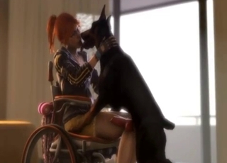 Nice doberman in amazing 3 dimensional bestiality XXX
