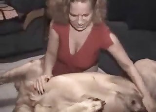 Bestiality video for an incredible bitch and a cute dog
