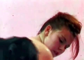 Redhead Asian hoe sucking dick