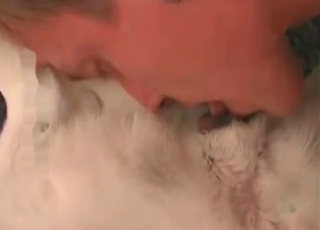 Playing around with dog's hot cunt