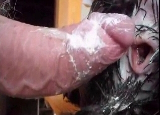 Rear end is getting an amazing anal internal cumshot by a male zoophile