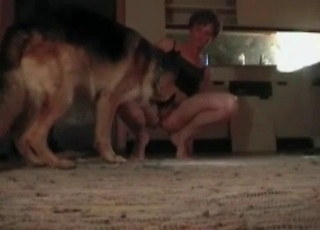 Super-naughty as hell animality porn with a dog