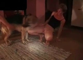 Super-naughty as hell animality porn with a dog