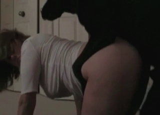 Muddy black doggy is enjoying porn