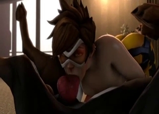 Blowing a massive hound dick on the knees