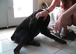 Crazy bestial sex with a good trained rear end