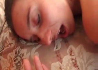 POV mutt fucking with a perky booty bitch