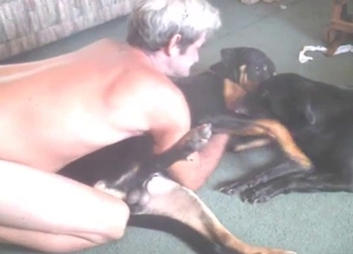 Fantastic black dogs in perverted zoophilia XXX