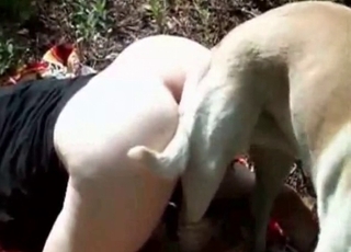 Milky doggie railing a greedy slut