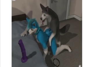 Doggystyle fuck in a furry porn leak, crazy