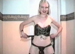 Trained black doggy and stunning blonde