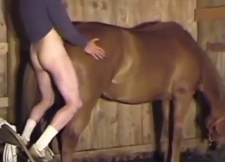 Blond-haired lady wants a dog's boner inside