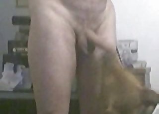 Dude with firm dick and his doggy