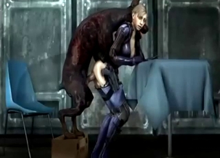 Zombi dog is banging a really hot 3D animated slut