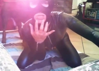 Slut wears a bodysuit and wants to bang her doggie