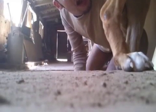 Fantastic bestiality with a dog