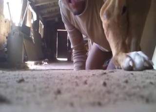 Fantastic bestiality with a dog
