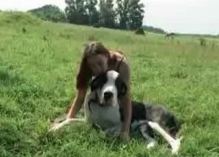Big doggy and uber-cute chick having dirty romp