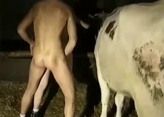 Juicy bestiality threesome with an awesome doggy lover