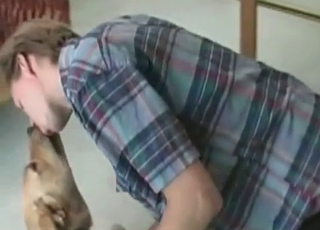 Trained rear end in the amateur bestiality porno