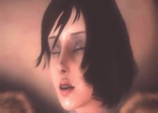 Dark-haired chick fucked by a dog