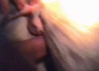 Fucking a tight horse cook in doggy style