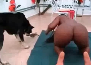 Cutest rear end and adorable ebony