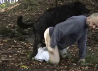 Dude fucked by his dog from behind