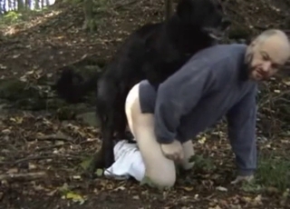 Dude fucked by his dog from behind