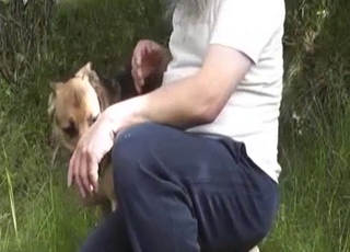 Dude lets this dog ravage his asshole