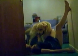 Awesome sexual activity for a really gigantic dog
