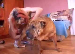 Extremely hot treatment for a kinky dog