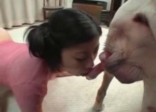 Doggy is having a nice bestiality game