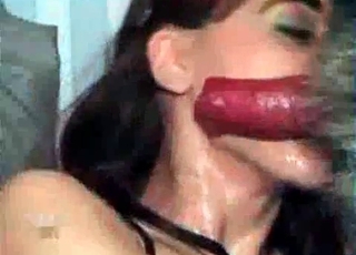 Chick wants to taste that dog cum
