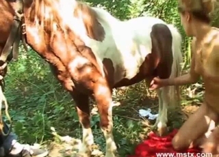 Good and intensive bestiality XXX with a nice blonde