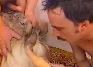 Dude sucking and fucking his own dog