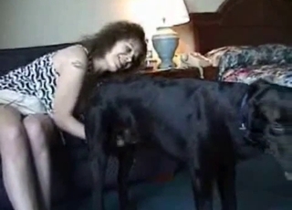 She's so happy, she loves dog cocks
